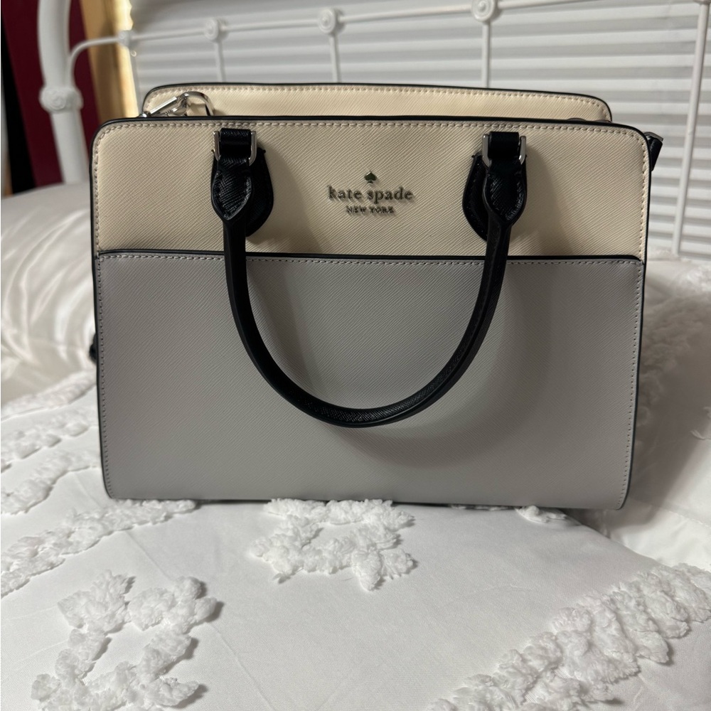 Kate Spade Satchel - Cream and Gray: